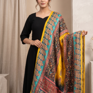 Home black pakistani dupatta set