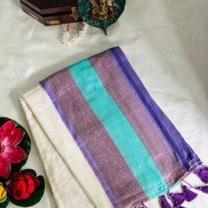 pink and gold mulcotton onam saree