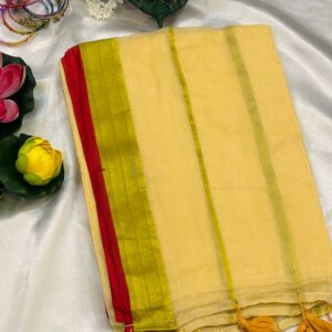 multi coloured mulcotton saree
